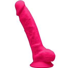 SILEXD - MODELO 1 PENE REALÍSTICO SILICONA PREMIUM SILEXPAN FUCSIA 17.5 CM