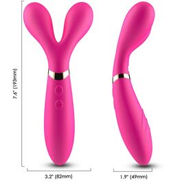 ARMONY - MASSAGER Y-WAND E VIBRADOR CABEÇA DUPLA FÚCSIA