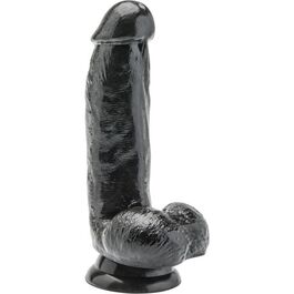 GET REAL - DILDO 12 CM CON TESTÍCULOS NEGRO