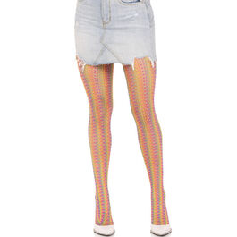 LEG AVENUE - CALZE ALL''UNCINETTO MULTICOLORE