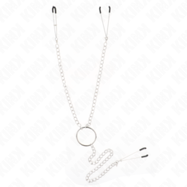 KINK - POTRÓJNE ZACISKI NA SUTKI I LECHTACZKE Z LANCUCHEM MODEL 1