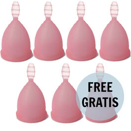 NINA KIKÍ - MENSTRUAL CUP PINK SIZE L 6 + 1 FREE