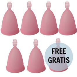 NINA KIKÍ - MENSTRUAL CUP PINK SIZE S 6 + 1 FREE