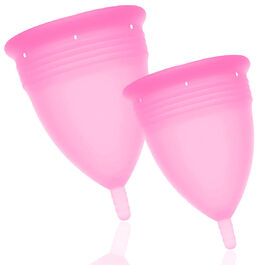 STERCUP - FDA SILICONE MENSTRUAL CUP PACK SIZE S + L PINK