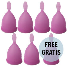 NINA KIKÍ - MENSTRUAL CUP PURPLE SIZE L 6 + 1 FREE