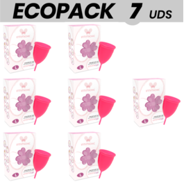ECOPACK 7 UNITS - INTIMICHIC MEDICAL SILICONE MENSTRUAL CUP L