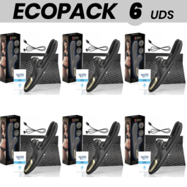 ECOPACK 6 UNIDADES - IBIZA DUPLO VIBRADOR APERTO PRETO
