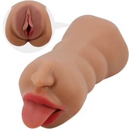 CRAZY BULL - SARAH PODWÓJNY MASTURBATOR USTA I MIĘSO POCHWY