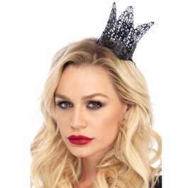 LEG AVENUE - MINI COURONNE EN FILIGRANE MÉTAL NOIR