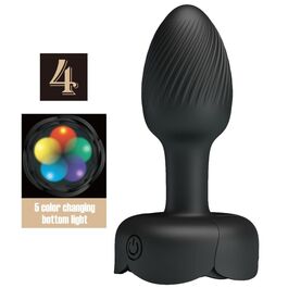 PRETTY LOVE - OLMAN PLUG ANAL COM LUZ LED PRETO 8,8 CM