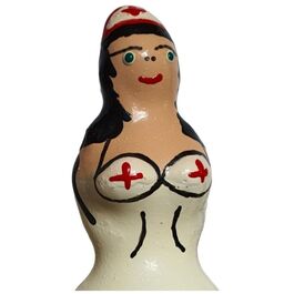 CONDOMERIE - PRESERVATIVO DECORATIVO PINTADO A MANO ENFERMERA NEGRA