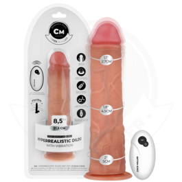 COCK MILLER - GODE RÉALISTE À VENTOUSE ET VIBRATION AVEC TÉLÉCOMMANDE 21,5 CM