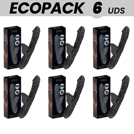 ECOPACKS 6 UDS - IBIZA VIBRADOR Y ESTIMULADOR DE CLÍTORIS CON EFECTO MORDEDOR Y ROTACIÓN