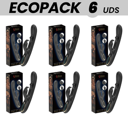 ECOPACKS 6 EINHEITEN - IBIZA LEISTUNGSSTARKER RABBIT-VIBRATOR MIT MASSAGE-ROLLENDER PERLE