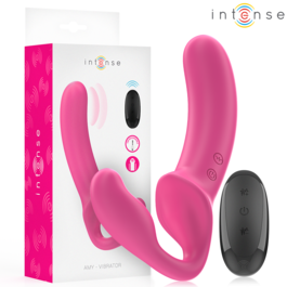 INTENSE - AMY VIBRADOR DUPLO 20 CM ROSA CONTROLE REMOTO