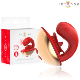 INTENSE - VIBRATORE E STIMOLATORE MARIAH A FORMA DI U 10 VIBRAZIONI ROSSO