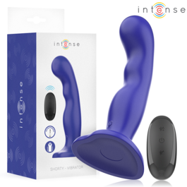 INTENSE - SHORTY VIBRATEUR AVEC VENTOUSE TÉLÉCOMMANDE BLEUE