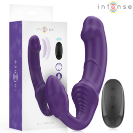 INTENSE - JILL DOUBLE VIBRATEUR 20 CM VIOLET TÉLÉCOMMANDE