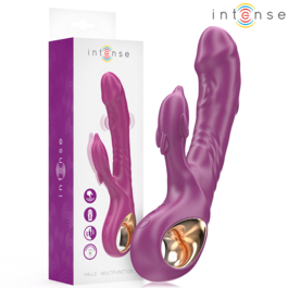 INTENSE - VIBRADOR MULTIFUNCIONAL HALLE COM LÍNGUA ESTIMULANTE DE GOLFINHOS ROXO