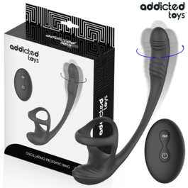 ADDICTED TOYS - ANAL PLUG WITH VIBRATION AND 360º WAVING AND TESTICLE STIMULATOR