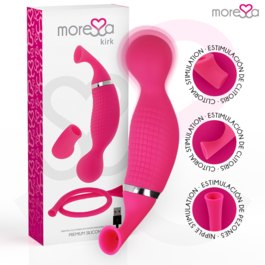 MORESSA - KIRK DUO ASPIRAZIONE + MASSAGGIATORE MULTI-PERFORMANCE IN SILICONE PREMIUM RICARICABILE