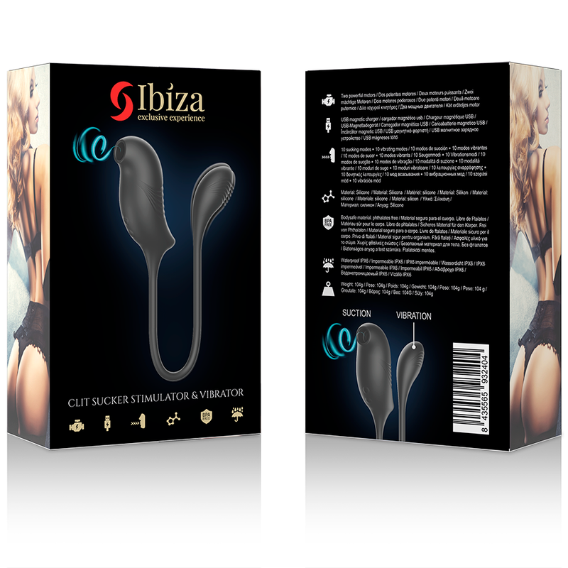 IBIZA - ESTIMULADOR CON SUCCIONADOR MAGIC CLÍTORIS Y VIBRACIÓN