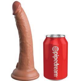 KING COCK - ELITE REALISTYCZNE SILIKONOWE DILDO 17,8 CM KARMEL