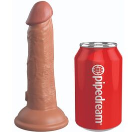 KING COCK - ELITE REALISTYCZNE DILDO WIBRACYJNO-SILIKONOWE 15,2 CM KARMEL